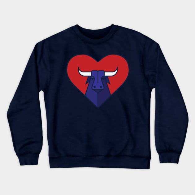 Stop Bullfights. Love the Bulls Crewneck Sweatshirt by Mandra